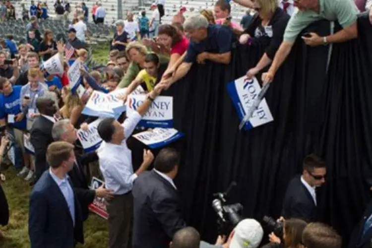 
	Mitt Romney em campanha: o Tea Party tem tamb&eacute;m diverg&ecirc;ncias com o pr&oacute;prio&nbsp;Mitt Romney, que ser&aacute; nomeado candidato &agrave; Presid&ecirc;ncia pelos republicanos
 (Bryce Vickmark/AFP)