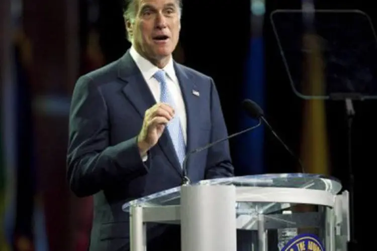 Mitt Romney discursa: Romney enumerou em seu comunicado uma lista de acusações contra a Venezuela que regularmente são feitas pela oposição republicana  (©AFP/Getty Images / Eric Kayne)