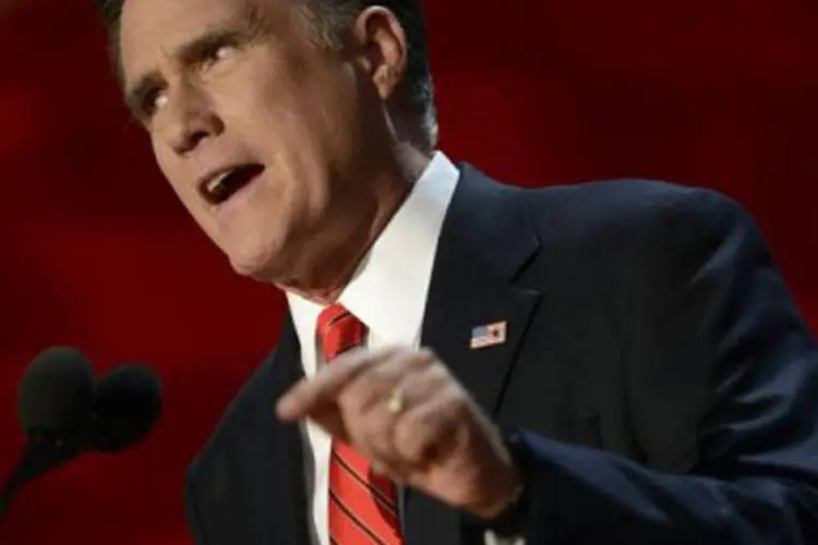 
	Mitt Romney: o discurso teve a inten&ccedil;&atilde;o reestruturar a abordagem de Romney depois das duras cr&iacute;ticas recebidas no m&ecirc;s passado
 (©AFP / Brendan Smialowski)