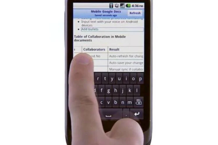 Google Docs poderá ser usado no celular (Reprodução/Google)
