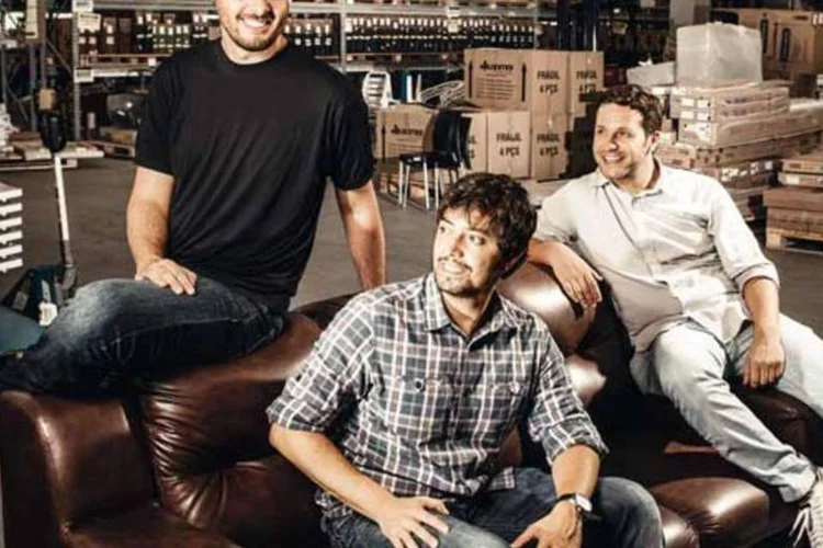 Noda, Marques e Fernandes, da Mobly: 45 000 móveis pela web (Germano Lüders/EXAME)