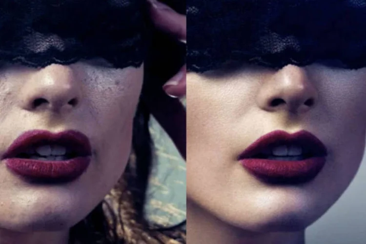 Antes e depois: trabalho de Photoshop em fotografias de moda (Reprodução)