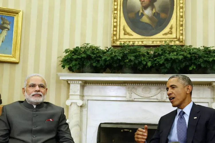 Modi e Obama: "A Índia apoia o TFA (Trade Facilitation Agreement)", disse premiê (Larry Downing/Reuters)