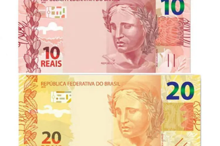 Novas notas de 10 e 20 reais: número de falsificações tem diminuído nos últimos três anos, segundo o BC (Divulgação Banco Central)