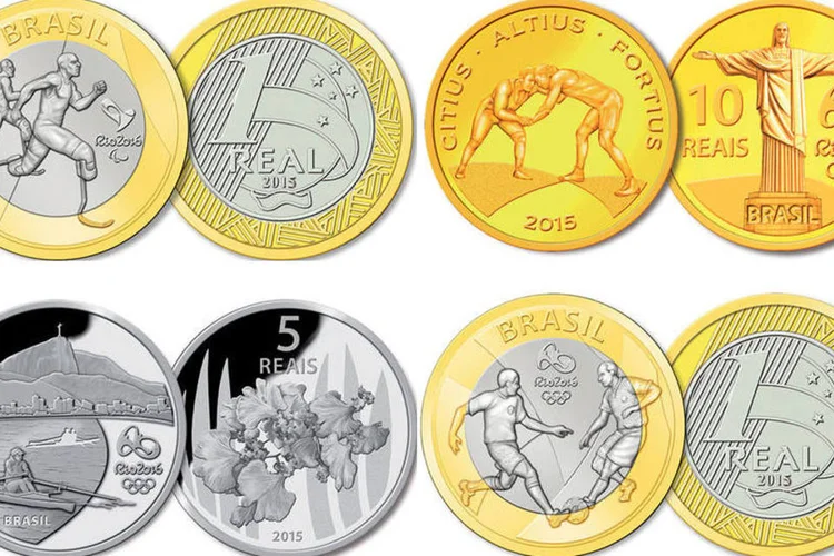 
	Moedas da Rio-2016: unidade de ouro &eacute; vendida por mais de dois mil reais na web
 (Divulgação / Banco Central)