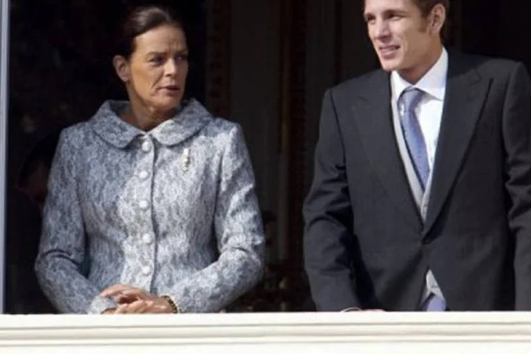Stephanie de Mônaco e Andreas Casiraghi: o jovem integra um grupo de famosos perseguidos pela imprensa (Valery Hache/AFP)