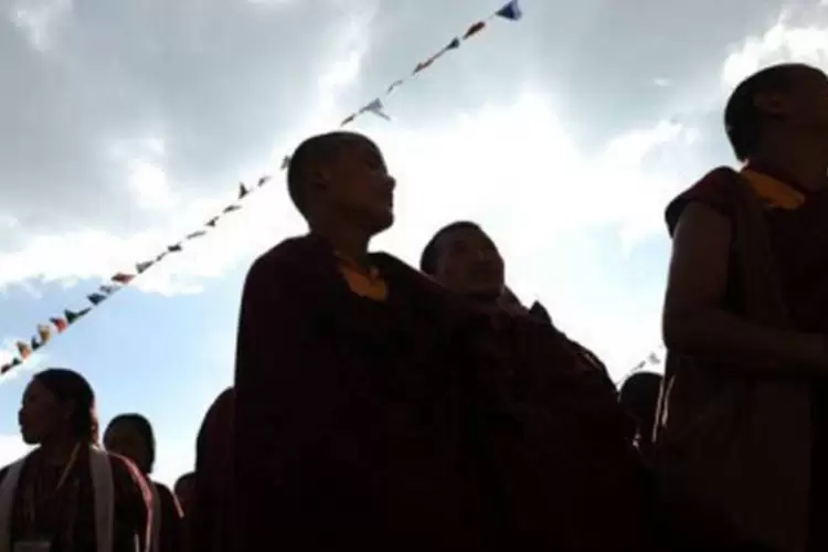 Uma dezena de monges tibetanos já se imolou com fogo neste ano na região de Sichuan
 (Diptendu Dutta/AFP)