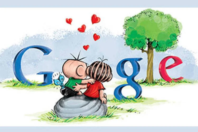 
	Doodle comemora o Dia dos Namorados com M&ocirc;nica e Cebolinha em clima de romance
 (Reprodução/Exame.com)