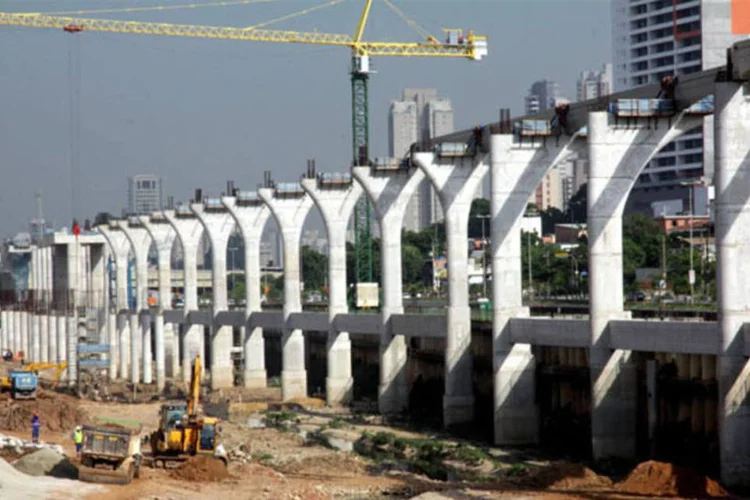 Linha 17-Ouro: obras para a construção das estações e do pátio de manobras das composições, que são em contratos separados, continuam autorizadas (Divulgação/ Metrô de São Paulo/Divulgação)