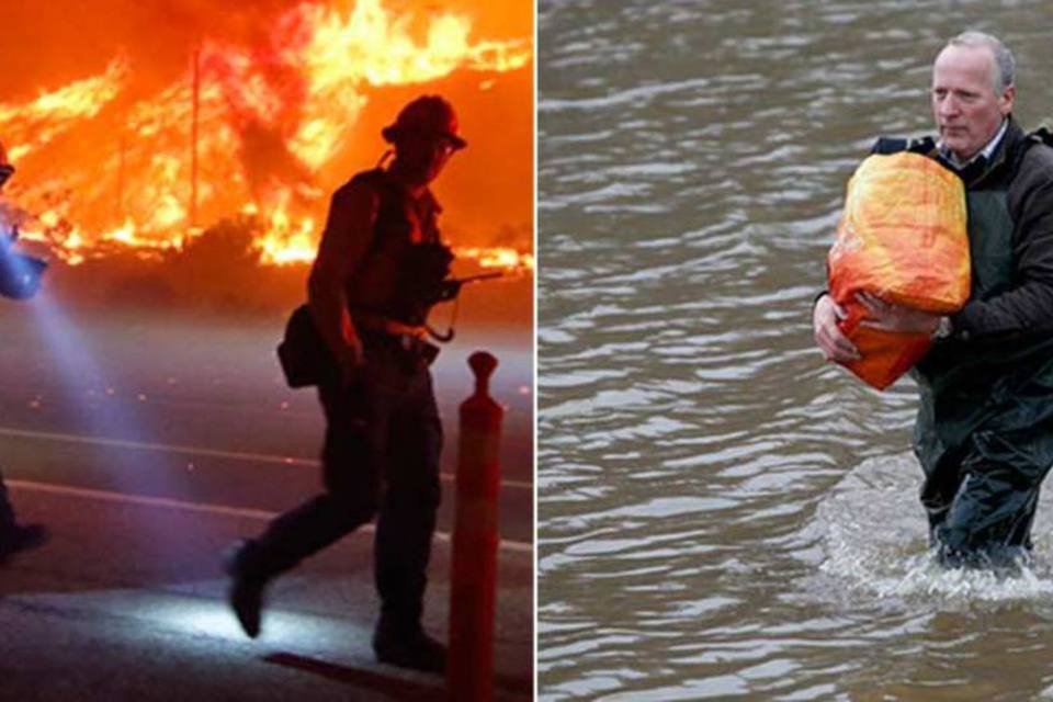 Enchentes e incêndios causam estragos pelo mundo