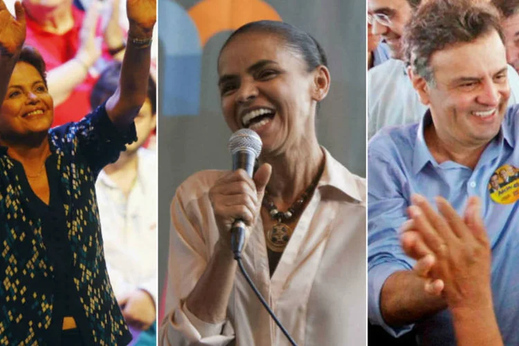Agora, saiba em quais são os candidatos preferidos das personalidades (Montagem/EXAME.com)