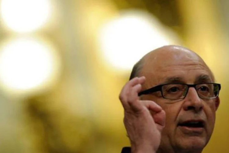 O ministro da Fazenda e Administrações Públicas, Cristóbal Montoro: "os homens de preto não virão à Espanha" (Dani Pozo/AFP)