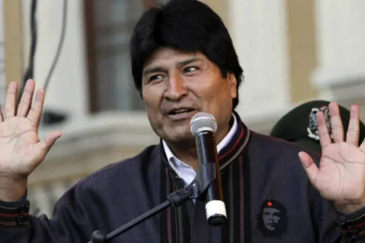 
	Evo Morales: &ldquo;Seguramente pensaram que aqui se poderia manipular politicamente e economicamente [os bolivianos], mas esses s&atilde;o tempos passados&rdquo;, afirmou o presidente da Bol&iacute;via
 (REUTERS/David Mercado)