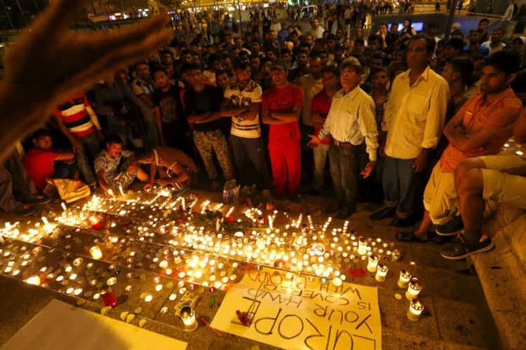 Cerimônia por 71 migrantes mortos: papa faz campanha contra a "indiferença mundial” em relação aos imigrantes clandestinos (Laszlo Balogh/Reuters)