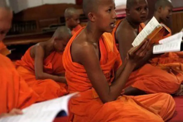 Mosteiro na Tailândia: curso para "virar homem" é para jovens de até 18 anos (Christophe Archambault/AFP)