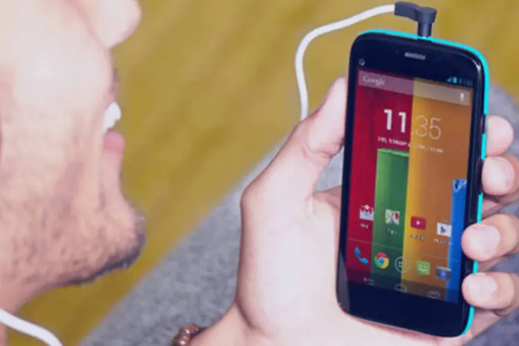 Moto G, da Motorola: com tela HD de 4,5 polegadas, Moto G é opção de smartphone de baixo custo e que oferece bom pacote de especificações (Divulgação)