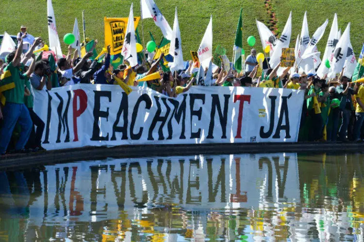 
	Integrantes do Movimento Brasil Livre realizam ato em frente ao Congresso Nacional
 (Valter Campanato/Agência Brasil)