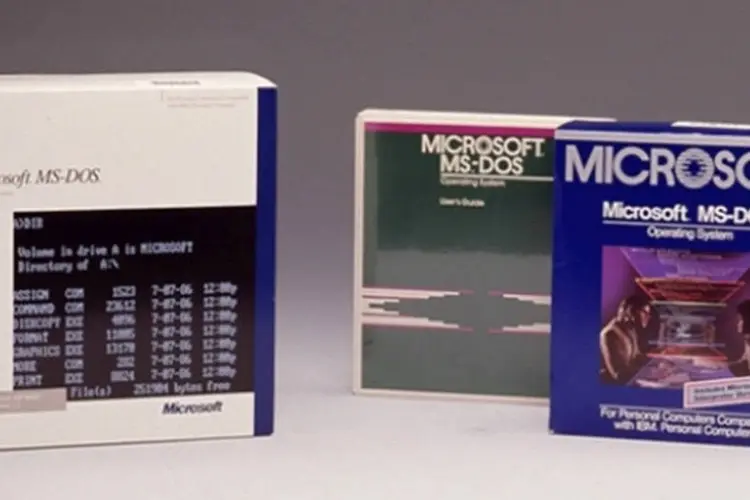 Microsoft MS-DOS: versões que estarão disponíveis no Computer History Museum serão o MS DOS 1.1 e 2.0 e o Microsoft Word para Windows 1.1a (Divulgação/Microsoft)
