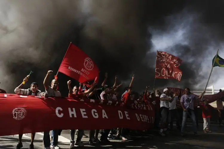 
	Movimento dos Trabalhadores Sem Teto: o MTST realizou nesta quinta cinco protestos em SP
 (REUTERS/Nacho Doce)