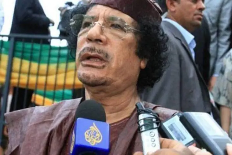 Kadafi, ditador líbio: declaração conjunta das tribos quer um país sem o governante (AFP)