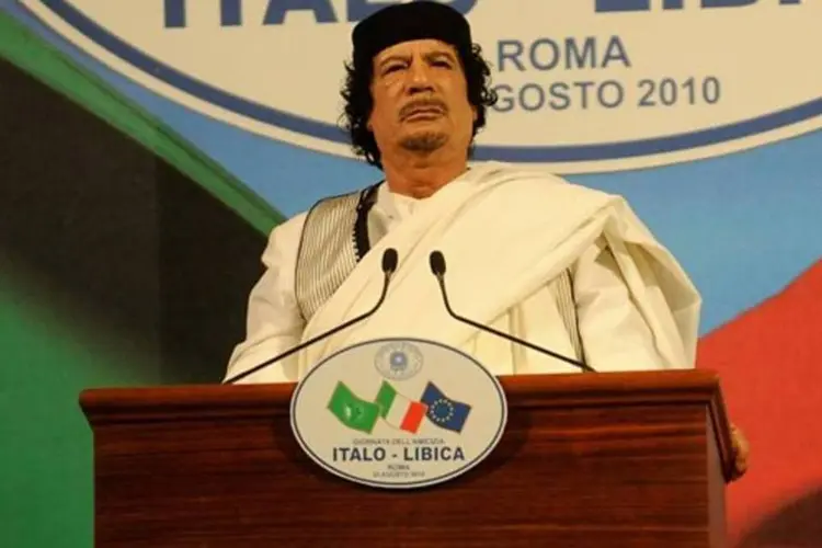 Muammar Kadafi, governante líbio: UE decidiu ampliar sanções estipuladas pela ONU (Giorgio Cosulich/Getty Images)