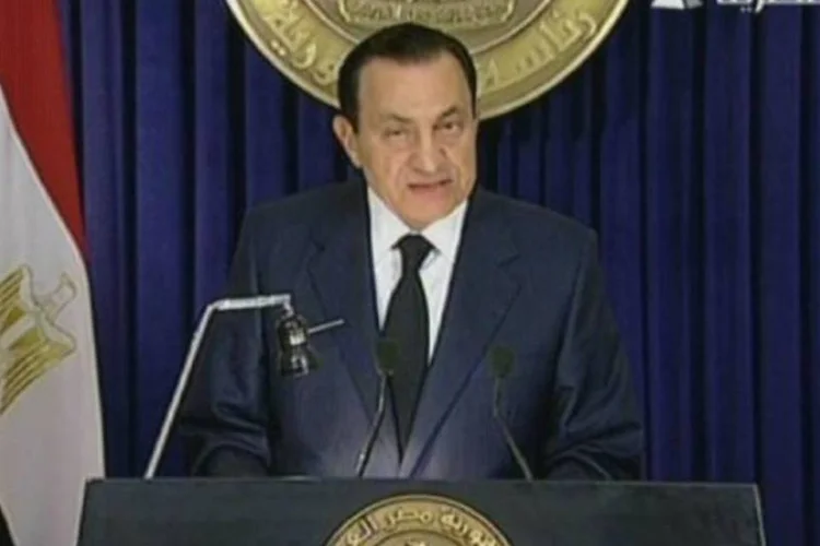 O presidente egípcio, Hosni Mubarak, prometeu em pronunciamento pela TV que não disputará a reeleição em setembro e que facilitará as condições para a candidatura presidencial (AFP/Reprodução)