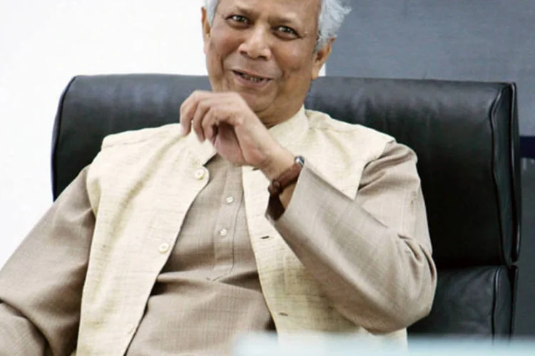 
	&nbsp;O Pr&ecirc;mio Nobel da Paz, Muhammad Yunus
 (Carsten Koall/Getty Images)