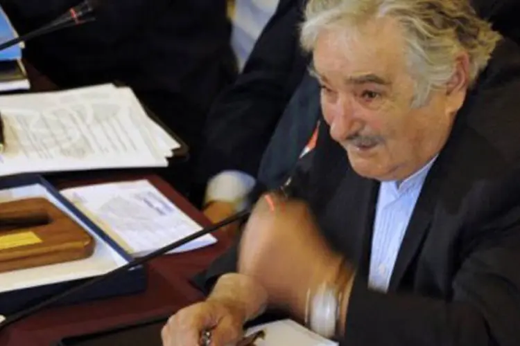 Presidente uruguaio: Mujica explicou que no Uruguai "nunca vamos legalizar todas as drogas" e insistiu na regularização da "menos prejudicial delas, com certos limites" (©AFP/Arquivo / Pablo Porciuncula)