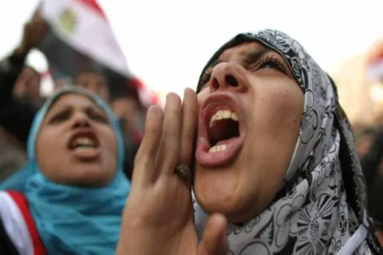 
	Protesto no Egito: lei, que entrou em vigor no m&ecirc;s passado, intensificou os temores sobre o futuro das liberdades pol&iacute;ticas no Egito depois da deposi&ccedil;&atilde;o pelos militares do presidente isl&acirc;mico Mohamed Mursi
 (Getty Images)