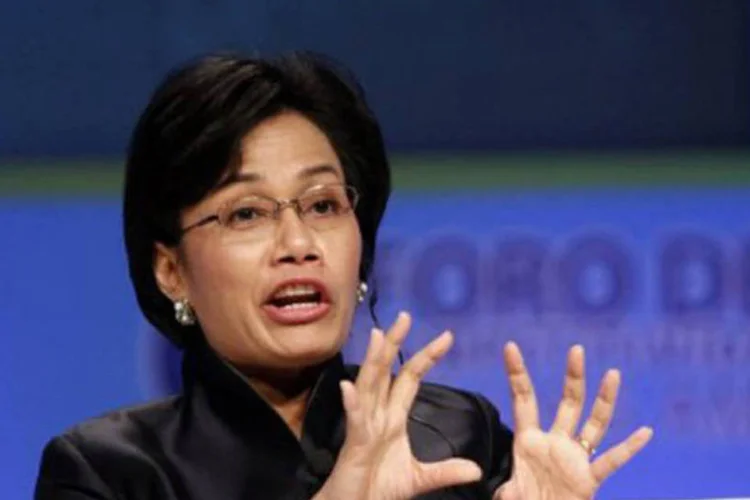 Indrawati: "está claro que a globalização representa muitas vantagens, mas também sabemos que restringe e complica o processo de governança e aumenta os riscos" (Erika Santelices/AFP)