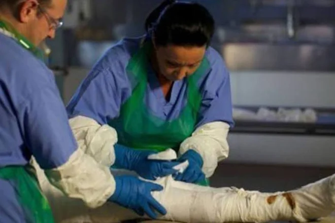 O processo de mumificação será exibido em um documentário na TV britânica (AFP)