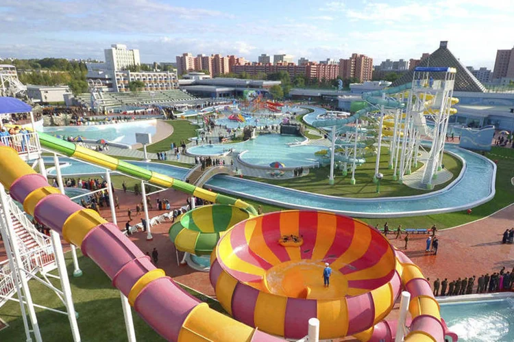 Munsu Water Park, em Pyongyang, na Coréia do Norte: Complexo ocupa 15 hectares (Wikimedia Commons/Russavia)