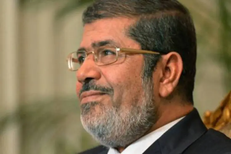 
	Mohamed Mursi: comediante Jon Stewart foi acusado de insultar o presidente.
 (Khaled Desouki/AFP)