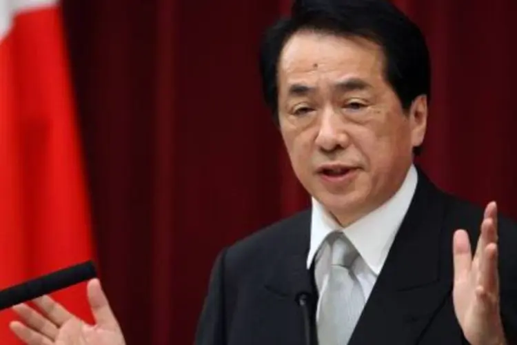 O primeiro-ministro japonês, Naoto Kan: mais investimentos contra uma possível crise (.)