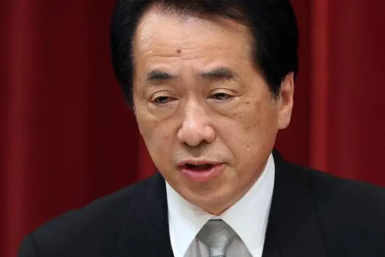 Premiê Kan disse que renunciará ao cargo assim que estiver encaminhado o processo de reconstrução das zonas assoladas pela catástrofe de março (Koichi Kamoshida/Getty Images)