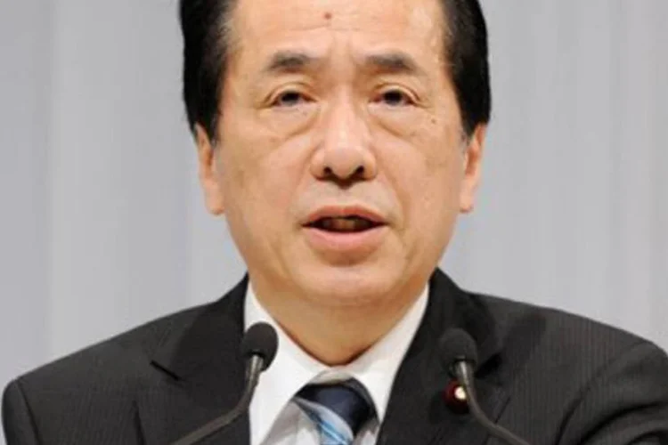 O primeiro-ministro do Japão, Naoto Kan: governo também quer baixar a taxa de desemprego atual, que chega aos 5%, para 3% (Toru Yamanaka/AFP)
