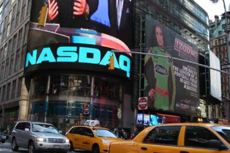 Sede da Nasdaq, em Nova York: bolsa vem tentando adquirir a NYSE desde 1º de abril (Daniel Barry/Getty Images)