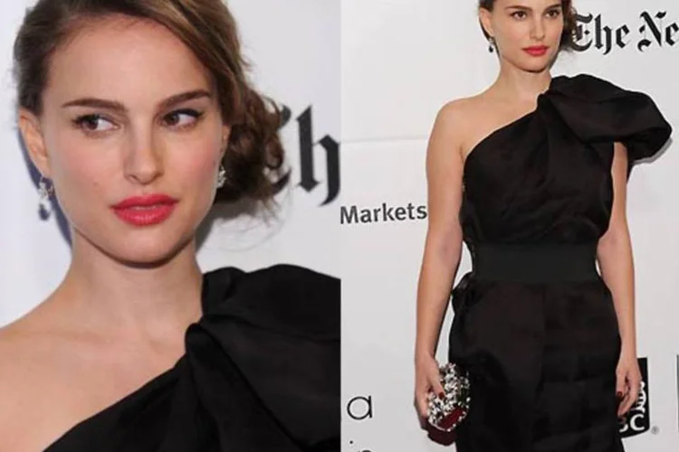 Natalie Portman: atriz vencedora do Oscar optou por vestido da H&M de 199 dólares, desenhado pela grife francesa Lanvin (Getty Images)