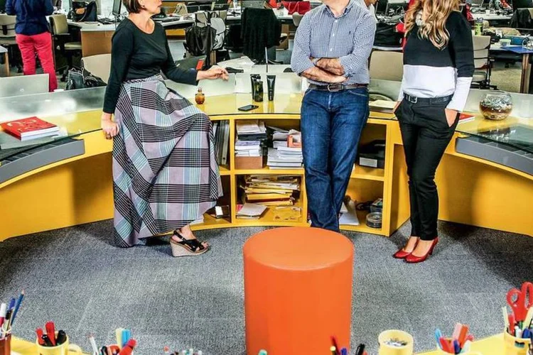 Denise Figueiredo, Agenor Leão e Andrea Eboli (da esq. para dir.): time da Natura responsável pelo app (Leandro Fonseca)