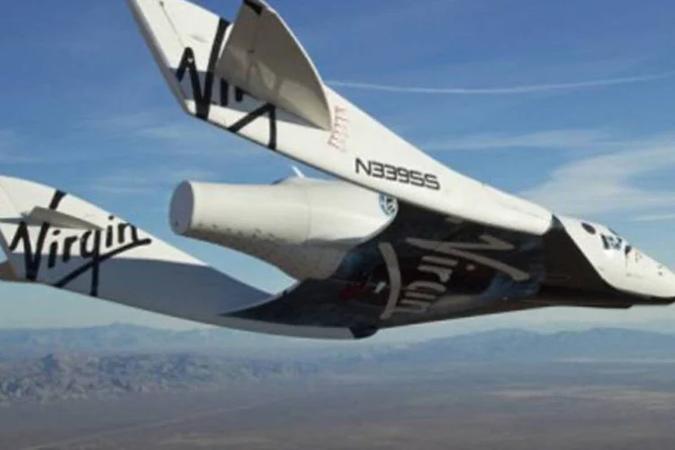 Virgin: Branson era um dos líderes da nova corrida espacial após ter fundado a Virgin Galactic em 2004 (Mark Greenberg/AFP)
