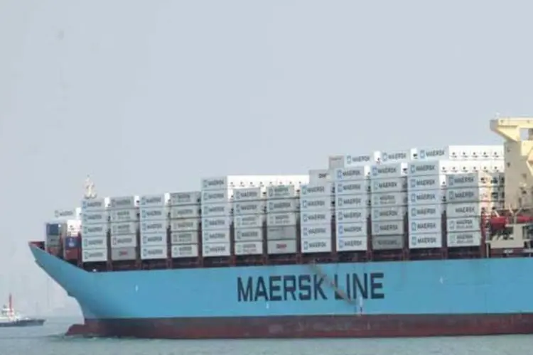 
	Navio da Maersk: a unidade do Grupo Maersk j&aacute; atende a Petrobras com 12 embarca&ccedil;&otilde;es
 (Divulgação)