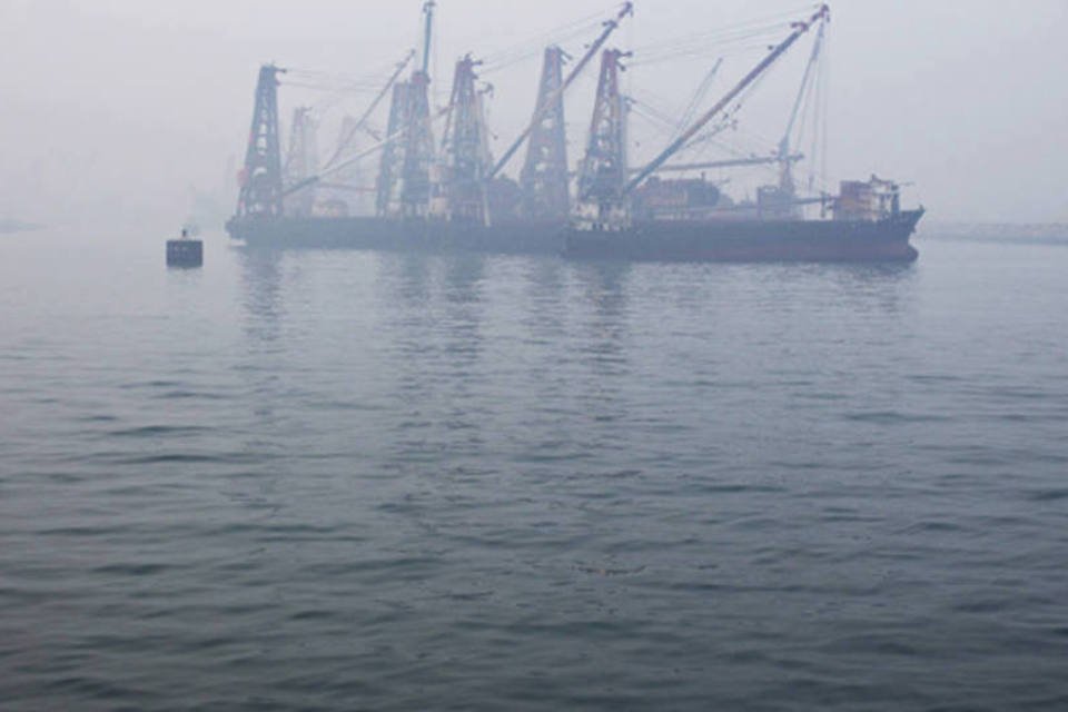 Emissões de navios são responsáveis por mortes na Ásia