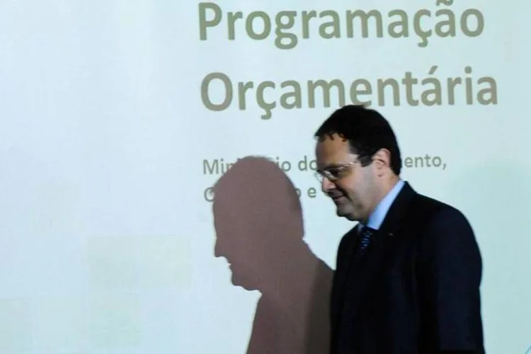
	O ministro do Planejamento, Nelson Barbosa, durante an&uacute;ncio de corte no Or&ccedil;amento da Uni&atilde;o
 (José Cruz/ABR)