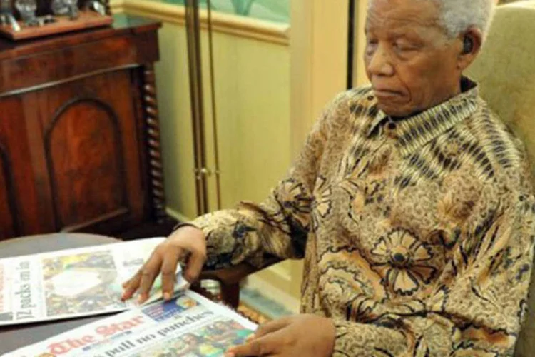 Segundo o neto do líder, Mandela  "se sente mais jovem a cada vez que volta" à cidade  (Elmond Jiyane/AFP)