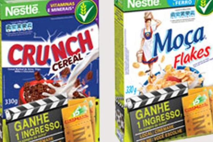 Para participar da promoção, é necessário comprar uma embalagem de Crunch Cereal 330g, Moça Flakes 330g ou Snow Flakes 330g e recortar o cupom impresso na parte traseira da caixa (Divulgação)