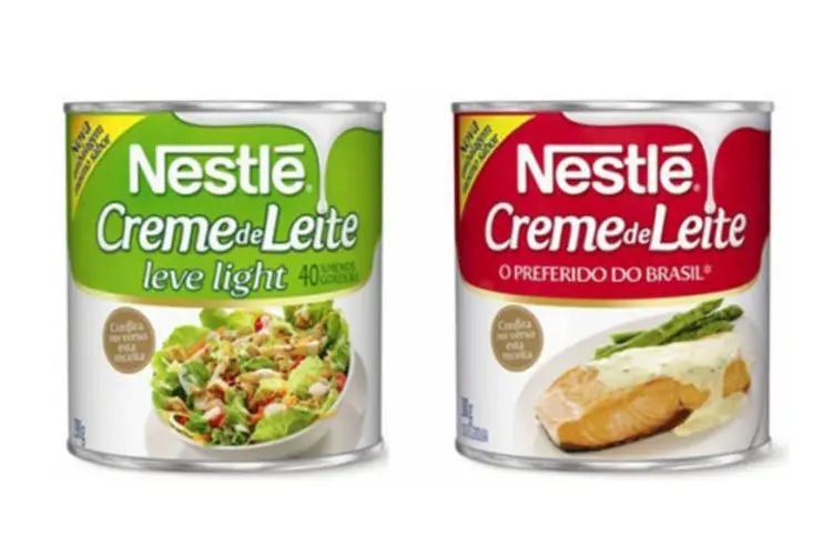Novas embalagens de creme de leite Nestlé (Divulgação)