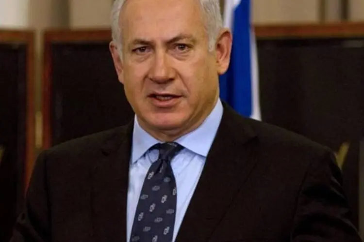 O premiê israelense, Benjamin Netanyahu: um palestino e um soldado de Israel se feriram (Getty Images)