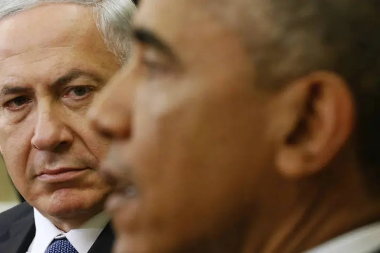 
	Netanyahu e Obama: as rela&ccedil;&otilde;es pessoais entre Netanyahu e Obama, que j&aacute; n&atilde;o se preocupam em esconder as diferen&ccedil;as, t&ecirc;m se deteriorado
 (Kevin Lamarque/Reuters)