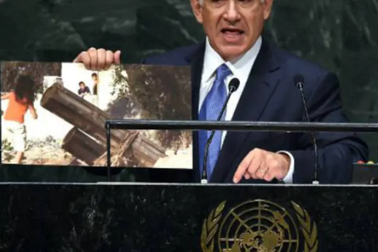 Netanyahu: ele afirmou nas Nações Unidas que "o combate ao Islã miliciano é indivisível" (AFP)