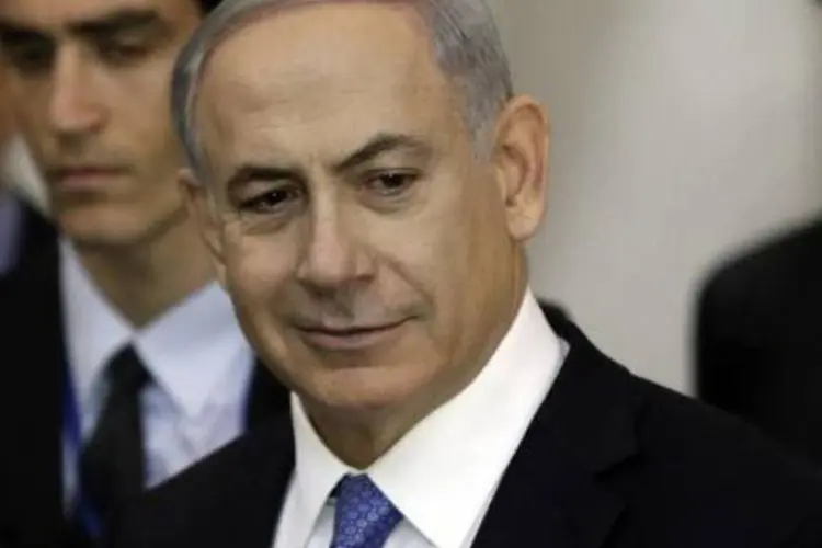 
	O premier de Israel, Benjamin Netanyahu: ele tamb&eacute;m se encontrar&aacute; com o primeiro-ministro holand&ecirc;s, Mark Rutte
 (Thomas Coex/AFP)